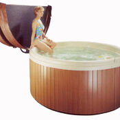 hot tub rigid cover caddy for round spas - covermate freestyle 2